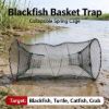 Picture of Portable Foldable Fishing Trap Net - Automatic Spring Cage for Crab,Eel,Catfish & Minnows with Free Bait & Accessories
